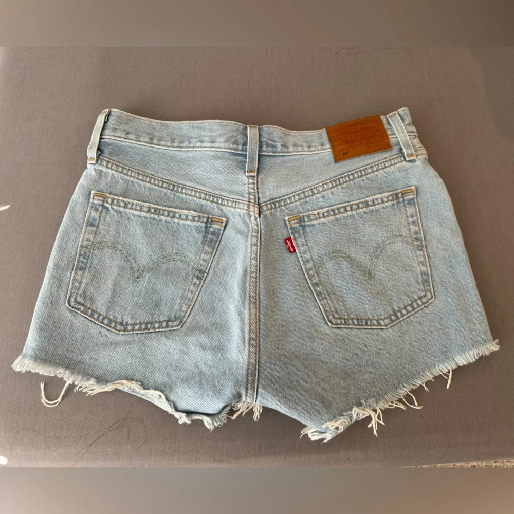 ❌Sold ❌Levi's Light Blue Jean Shorts 27 - Picture 3 of 5